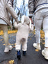 Knitted, wool jumpsuit for children "ZAĶIS" - beige